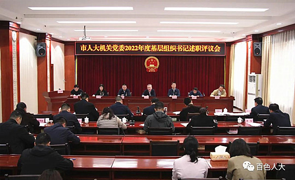 市人大机关党委召开2022年度基层党组织书记述职评议会议