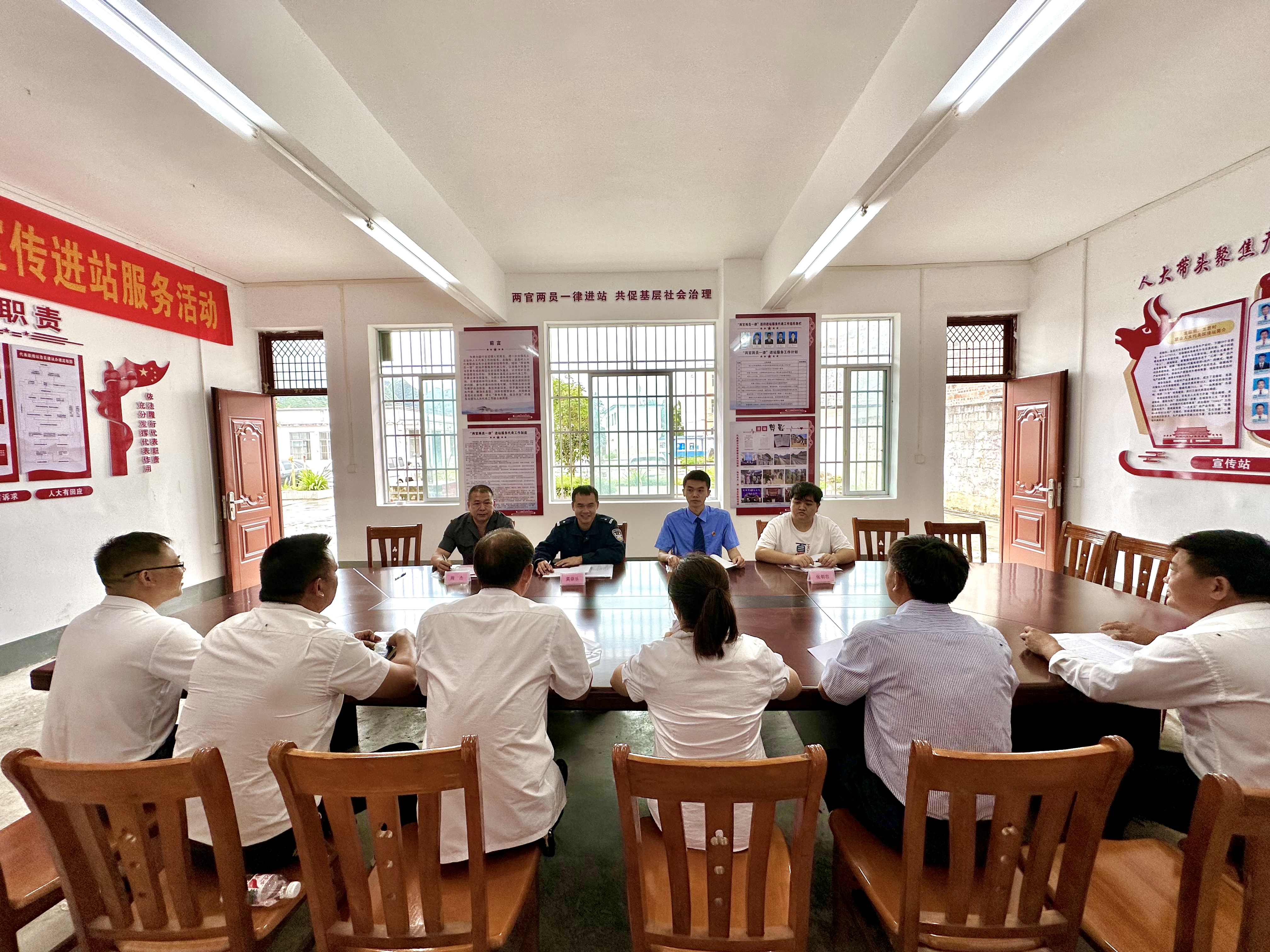 靖西市龙临镇人大代表携两官两员一律深入开展主题活动