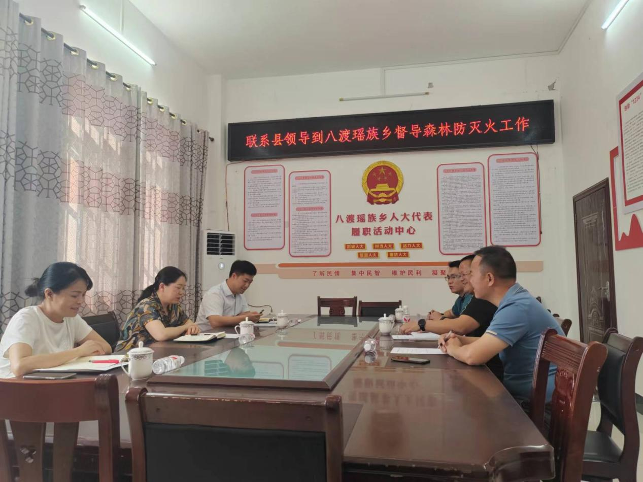 田林县人大常委会赖文洁主任到八渡瑶族乡督导森林防灭火工作