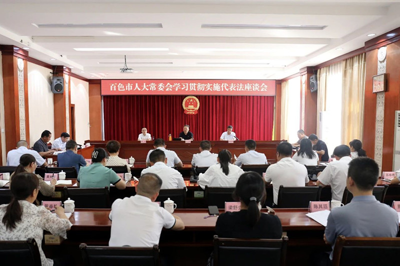 百色市人大常委会召开学习贯彻实施代表法座谈会