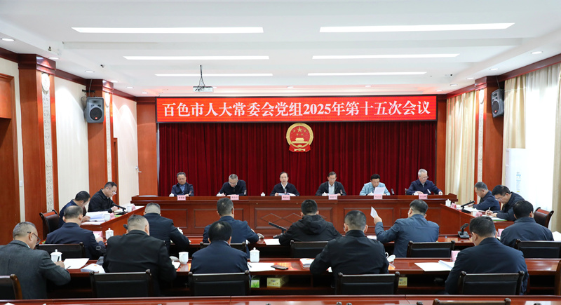 市人大常委会党组召开扩大会议强调：以严的基调深化全面从严治党 以法治力量服务“十五五”规划编制 为百色现代化建设凝聚合力